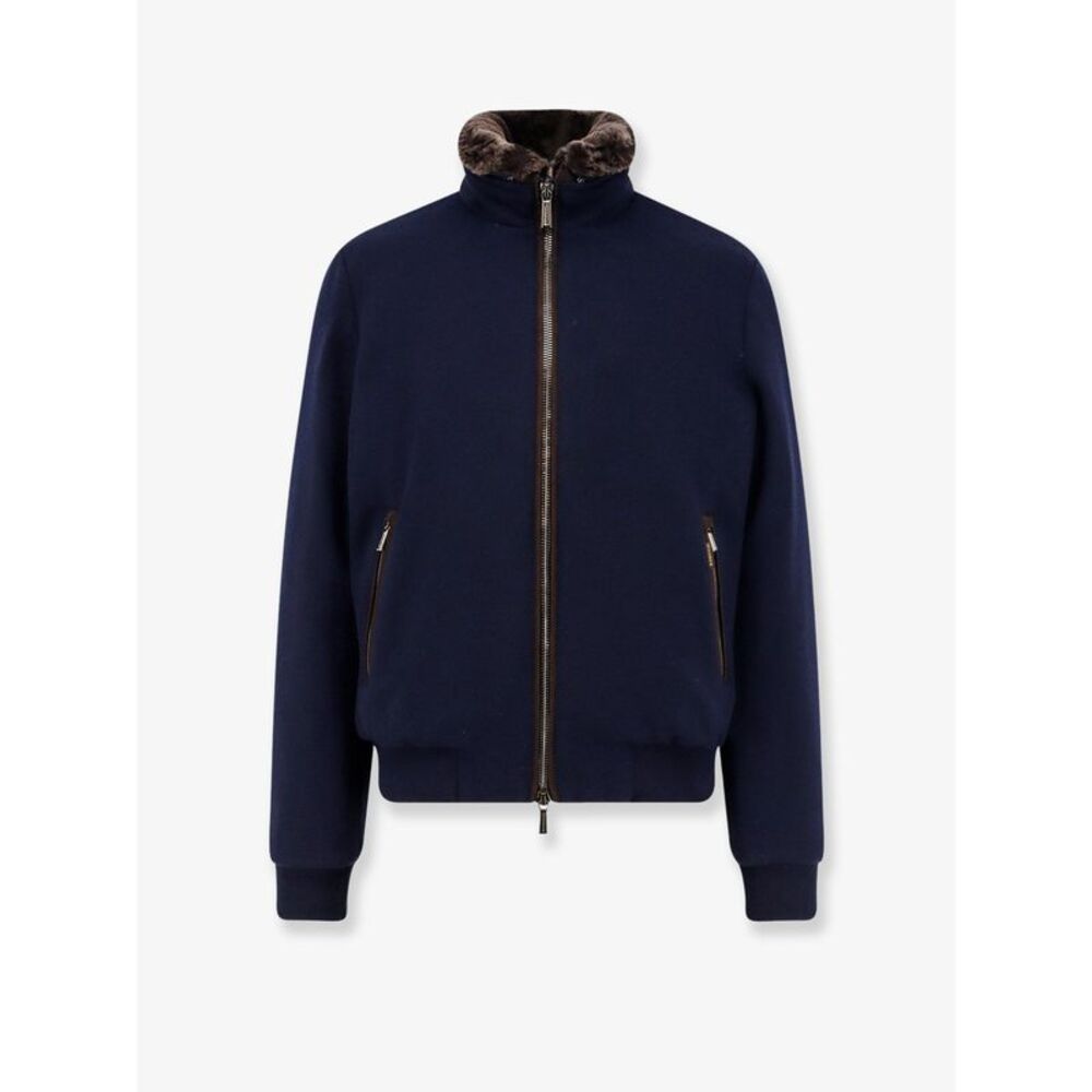 Moorer Men Bellati-Mrw Wool And Cashmere Jacket With Fur Detail